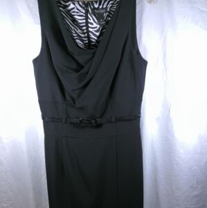 White House Black Market Black Sheath Midi Dress